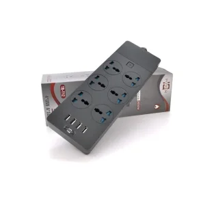 Мережевий фільтр Voltronic ТВ-Т12/19741 6 розетки, 4 USB, 2 м, Black UA
