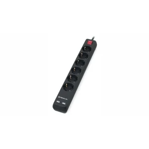 Фильтр питания REAL-EL RS-6 Protect USB 3m Black, EL122300017 UA