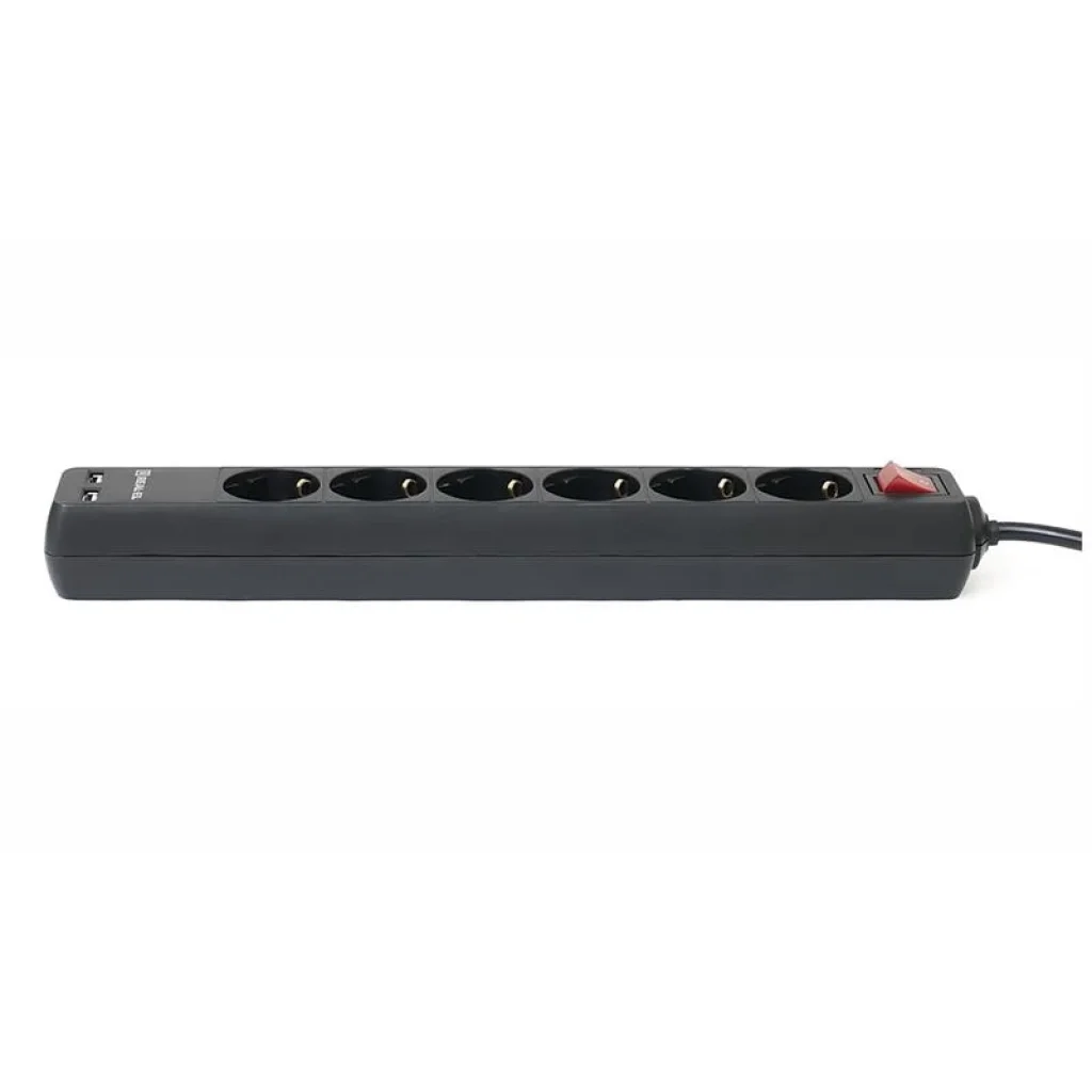 Фильтр питания REAL-EL RS-6 Protect USB 3m Black, EL122300017 UA
