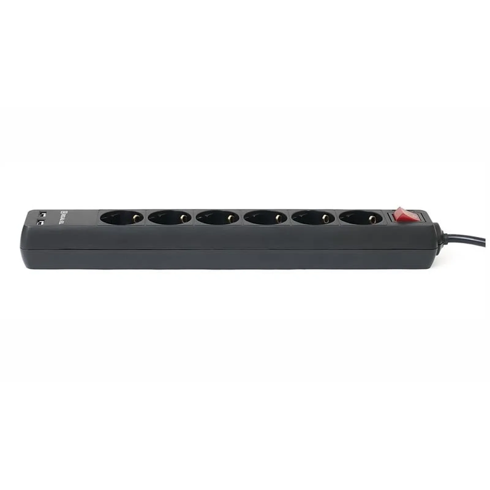 Фільтр живлення REAL-EL RS-6 Protect USB 3m Black, EL122300017 UA