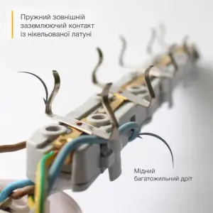 Удлинитель блочный (ABS) Electrum 2 гнезда 2м C-ES-1782 UA