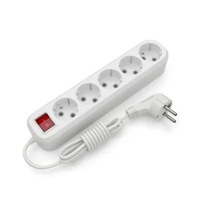 Удлинитель блочный (ABS) Electrum 5гнезд 3м с заземлением и выключателем C-ES-1814 UA