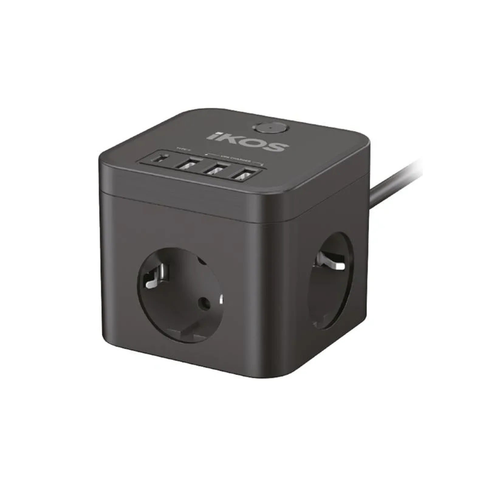 Сетевой фильтр-удлинитель IKOS C34S-CU Black (0007-CEF) UA