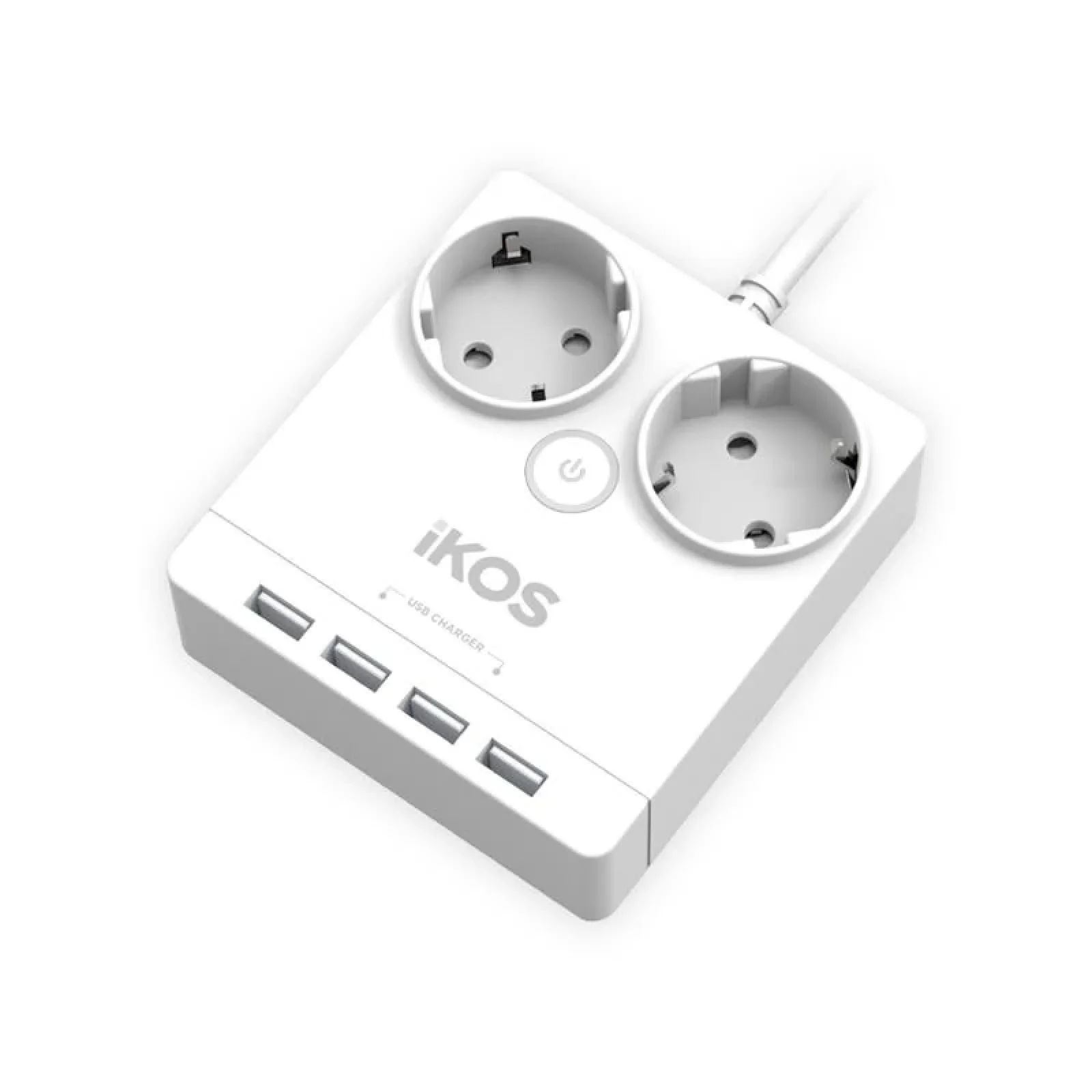 Сетевой фильтр-удлинитель IKOS F24S-U White (0005-CEF) UA