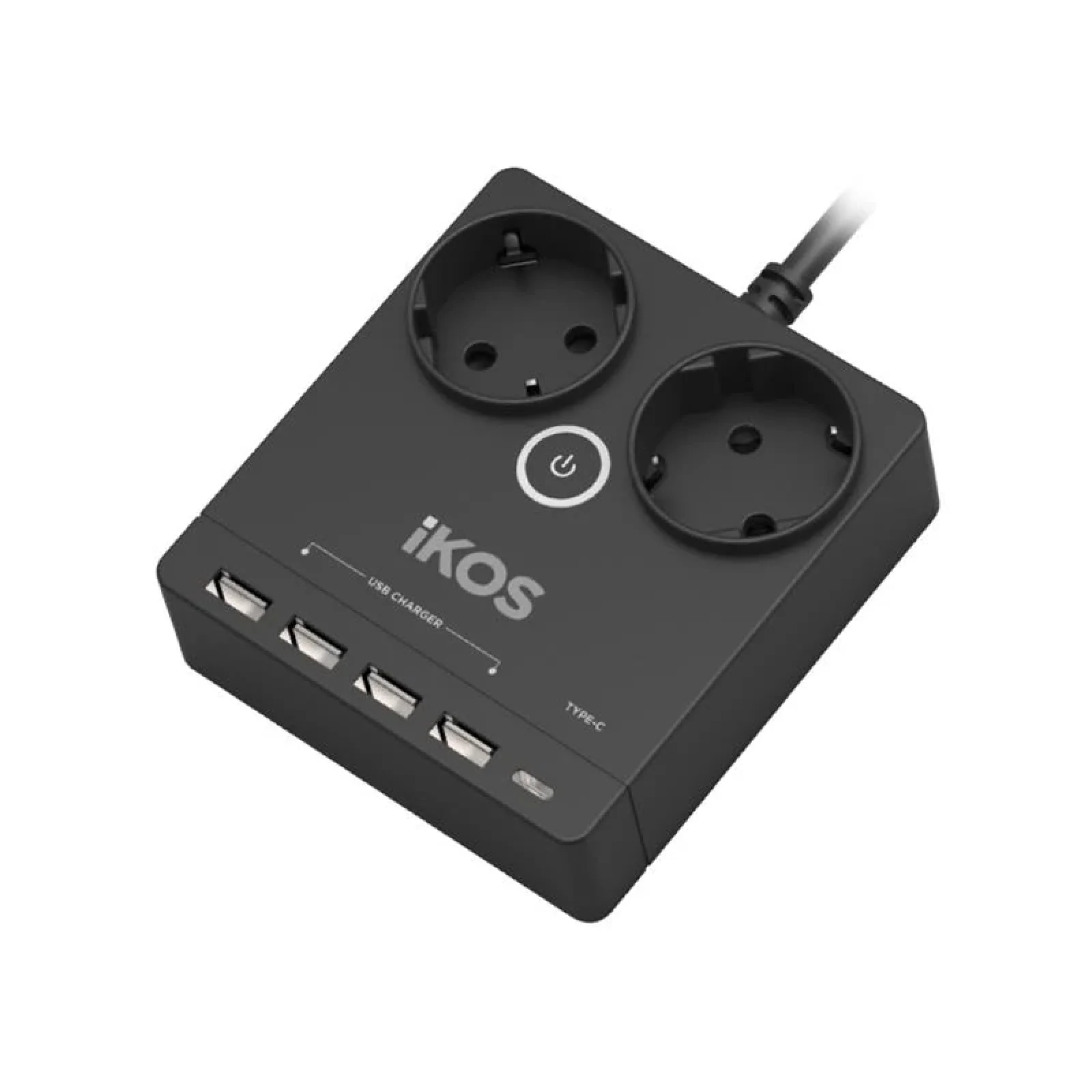 Сетевой фильтр-удлинитель IKOS F25S-CU Black (0006-CEF) UA