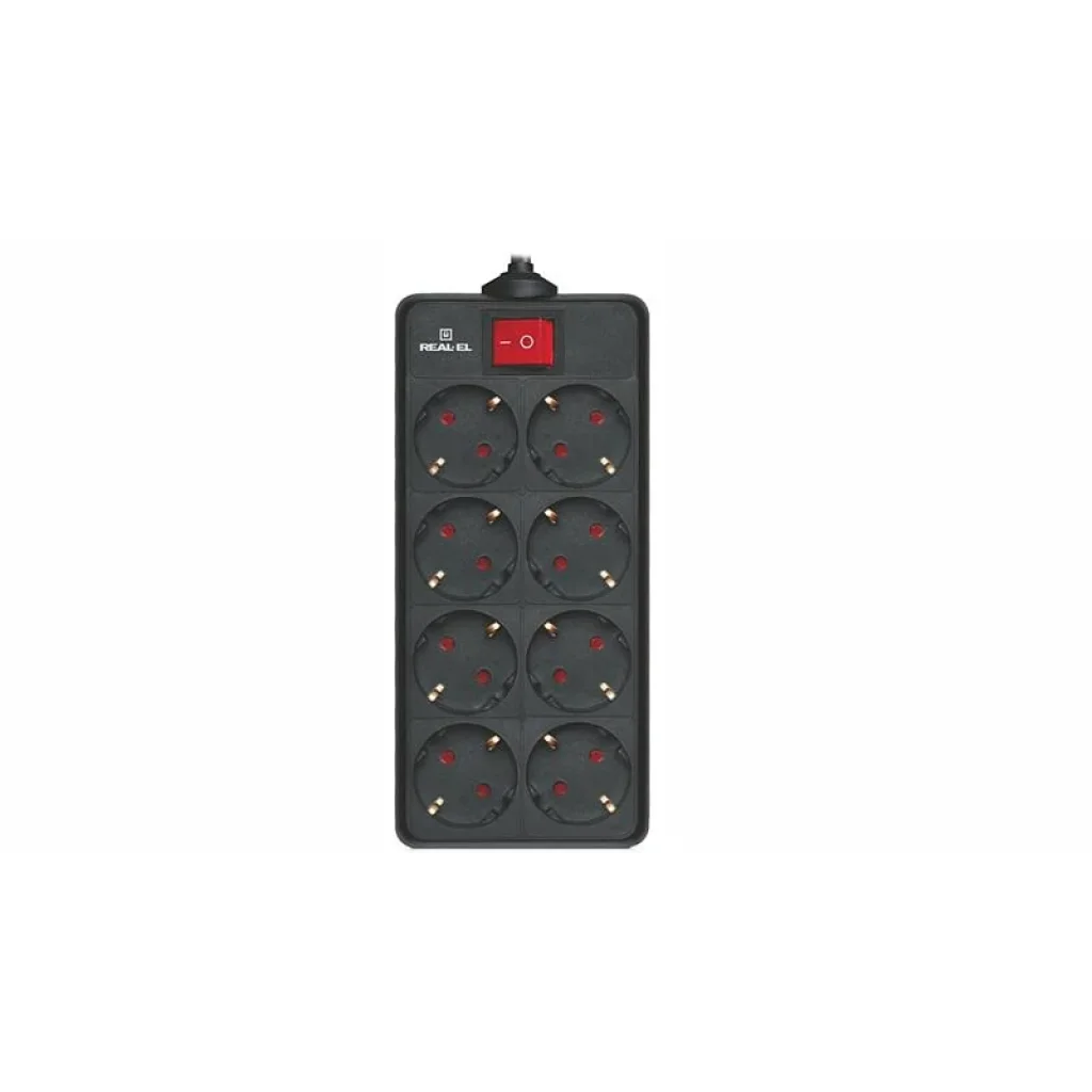 Фильтр питания REAL-EL RS-8 Protect 5м Black (EL122300024) UA