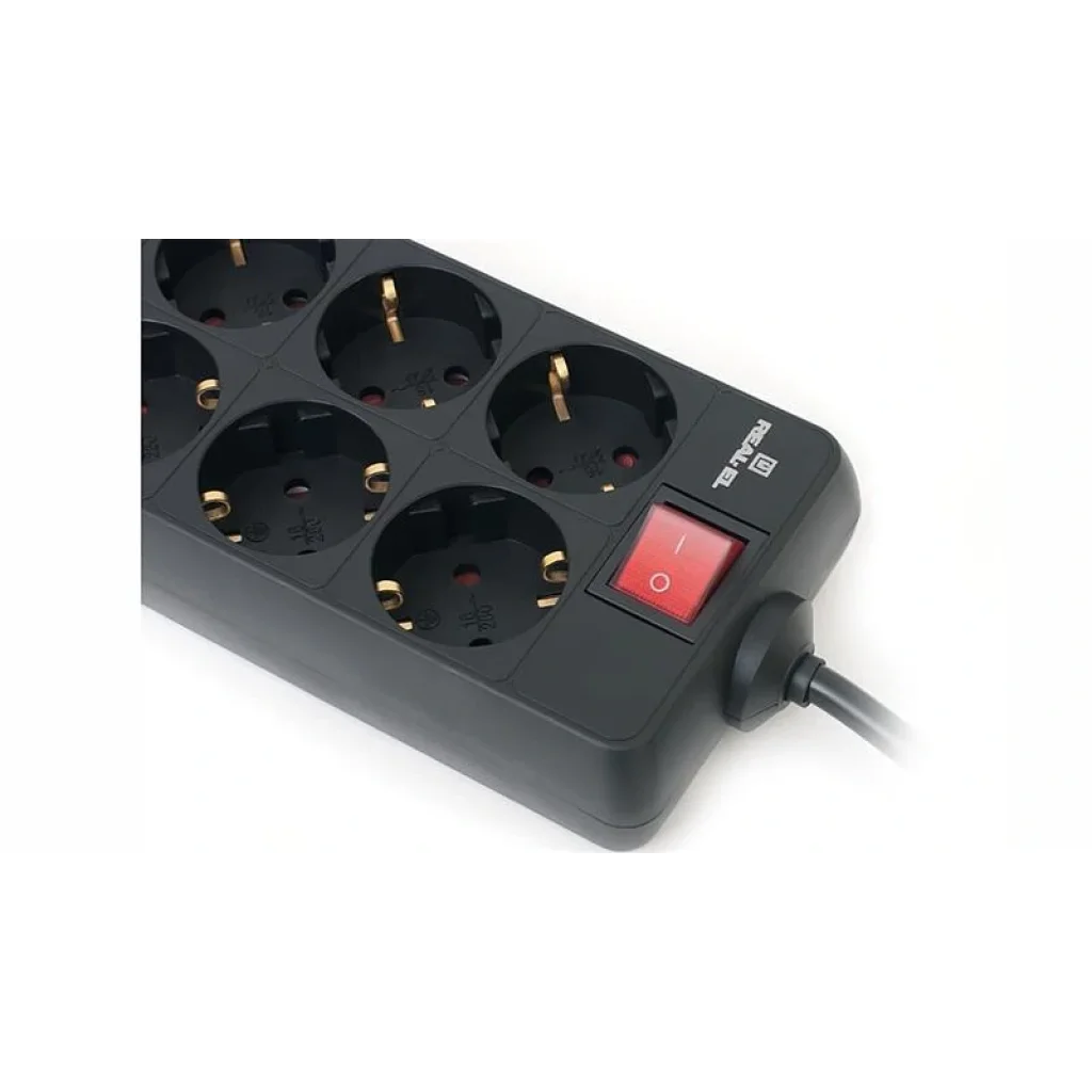 Фильтр питания REAL-EL RS-8 Protect 5м Black (EL122300024) UA