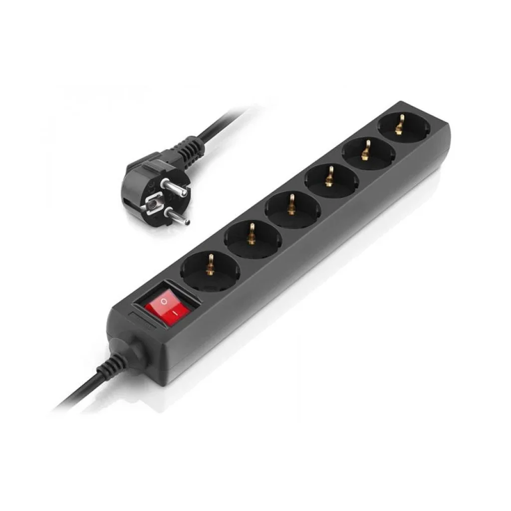 Фільтр живлення REAL-EL RS-6 Protect M 1.8м Black (EL122300032) UA