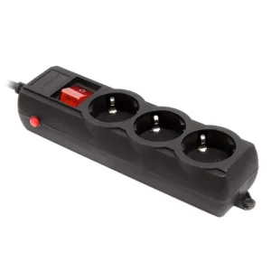 Фільтр живлення Gembird Pro (SPG3-G-6B-PRO) 3 розетки, 1.8м, чорний UA