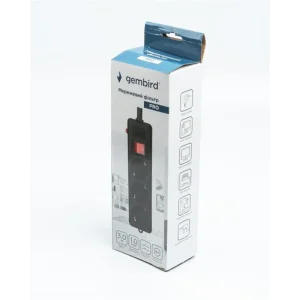Фильтр питания Gembird Pro (SPG3-G-10B-PRO) 3 розетки, 3м, черный UA