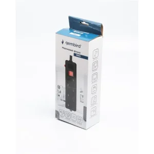 Фільтр живлення Gembird Pro (SPG3-G-15B-PRO) 3 розетки, 4.5м, чорний UA