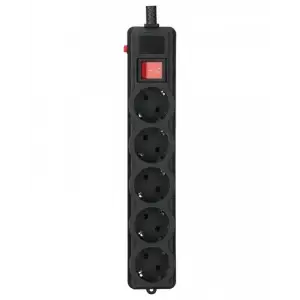 Фильтр питания Gembird Pro (SPG5-G-15B-PRO) 5 розеток, 4.5м, черный UA