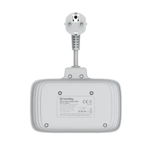 Фильтр питания ColorWay CW-CHE24PDW 2 розетки, 4 USB, 2.5 cм, белый