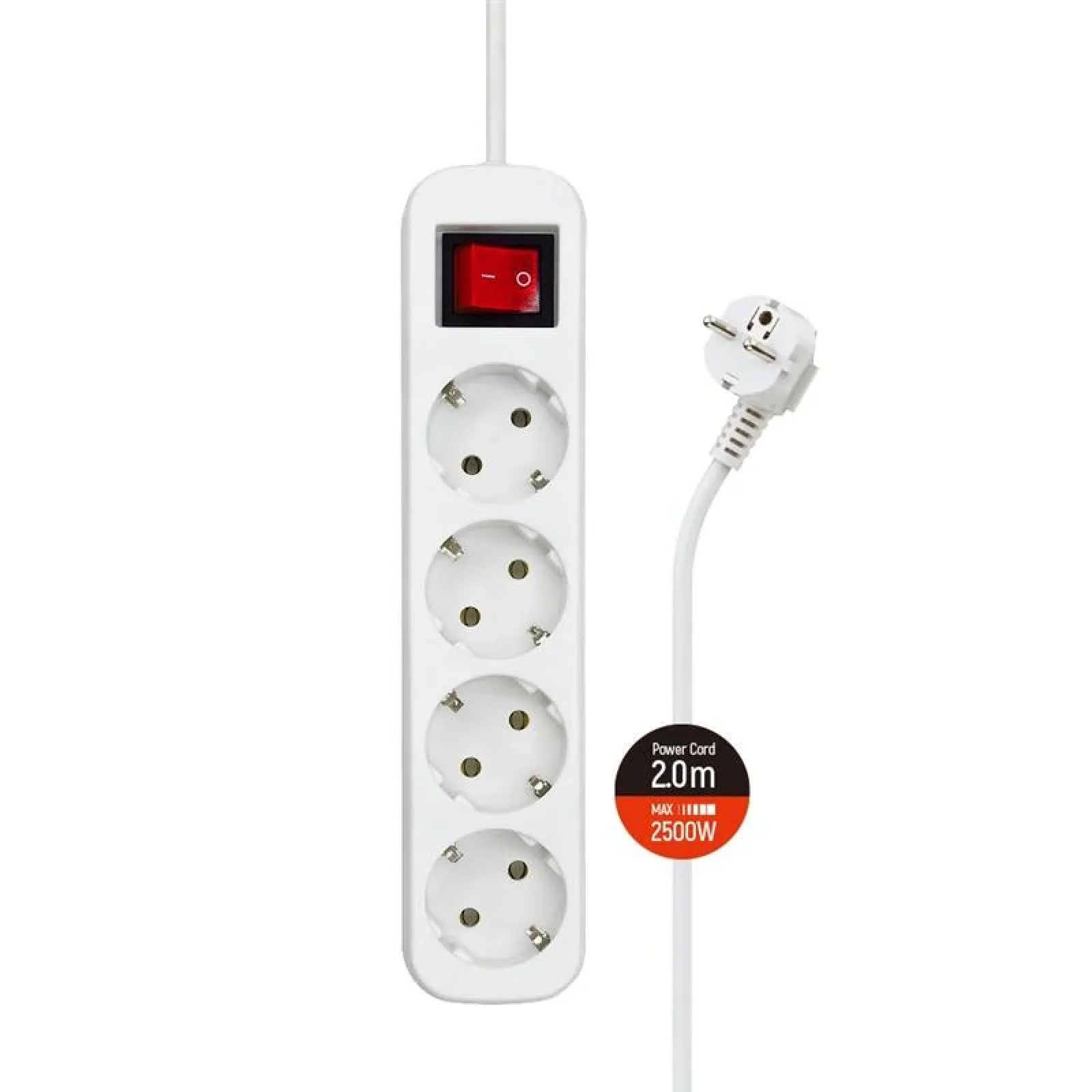 Фільтр живлення СolorWay (CW-PSEA42W) 4 розетки, 2м, White UA