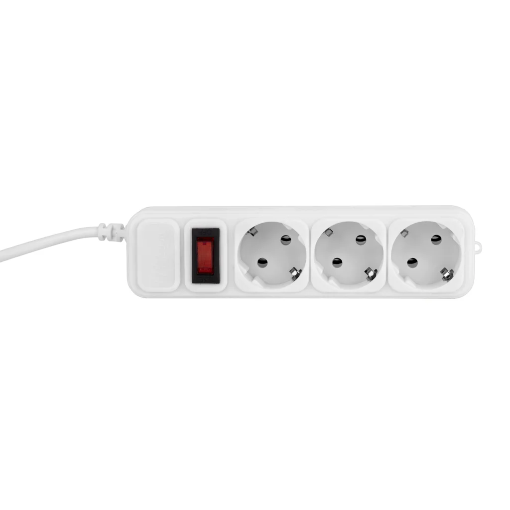 Фільтр живлення ProLogix (PRS-075P3-45W) 0.75 мм, 3 розетки, 4.5 м, білий UA