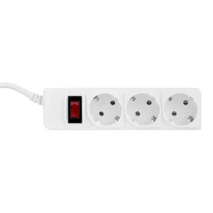 Фільтр живлення ProLogix (PRS-P3CU-30W) 3x1.0мм2, 3 розетки, 3 м, білий UA