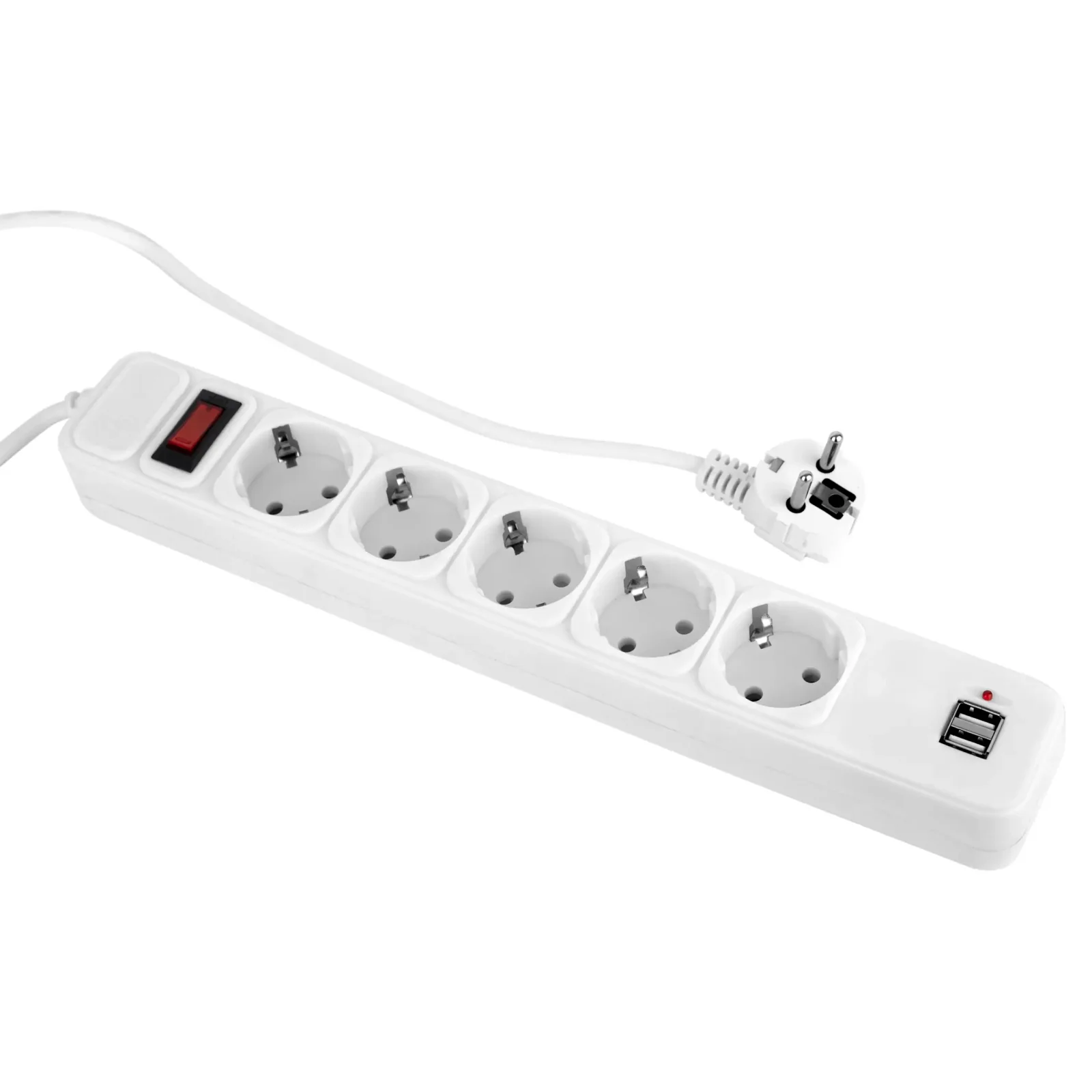 Фильтр питания ProLogix (PRS-075P5CUSB-18W) 0.75 мм, 5 розеток, 1.8 м, 2xUSB 3.0, белый UA