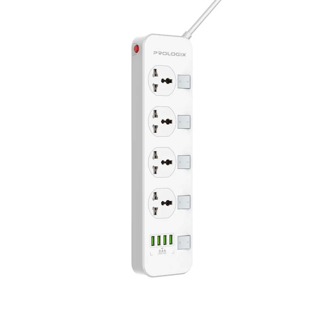 Фільтр живлення ProLogix Premium (PR-SC4408W) 4 розетки, 4 USB, 2 м, білий UA