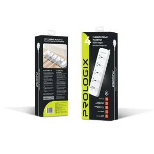 Фільтр живлення ProLogix Premium (PR-SC4408W) 4 розетки, 4 USB, 2 м, білий UA