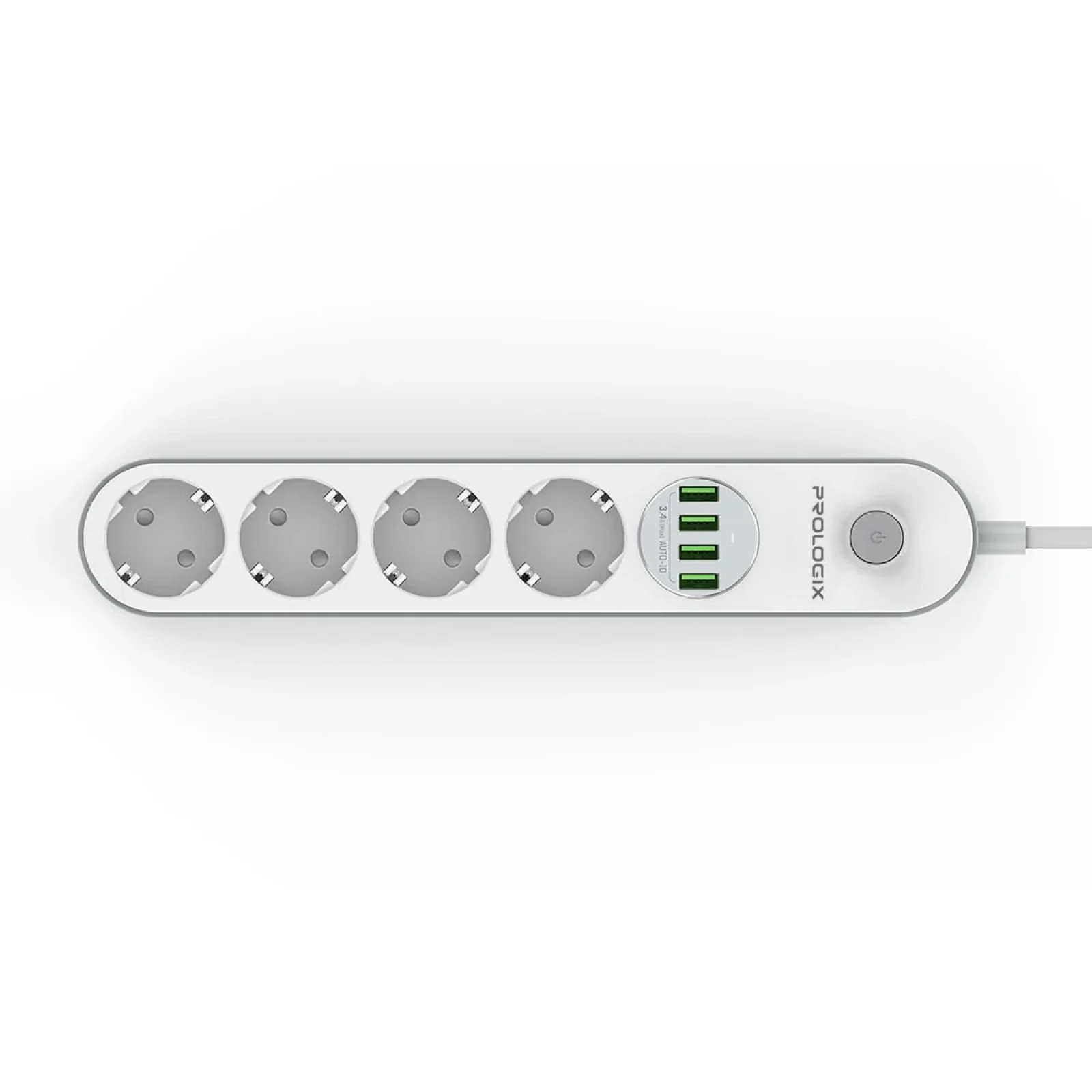 Фильтр питания ProLogix Premium (PR-SE4432W) 4 розетки, 4 USB, 2 м, белый UA