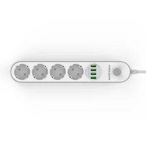 Фільтр живлення ProLogix Premium (PR-SE4432W) 4 розетки, 4 USB, 2 м, білий UA