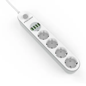 Фільтр живлення ProLogix Premium (PR-SE4432W) 4 розетки, 4 USB, 2 м, білий UA