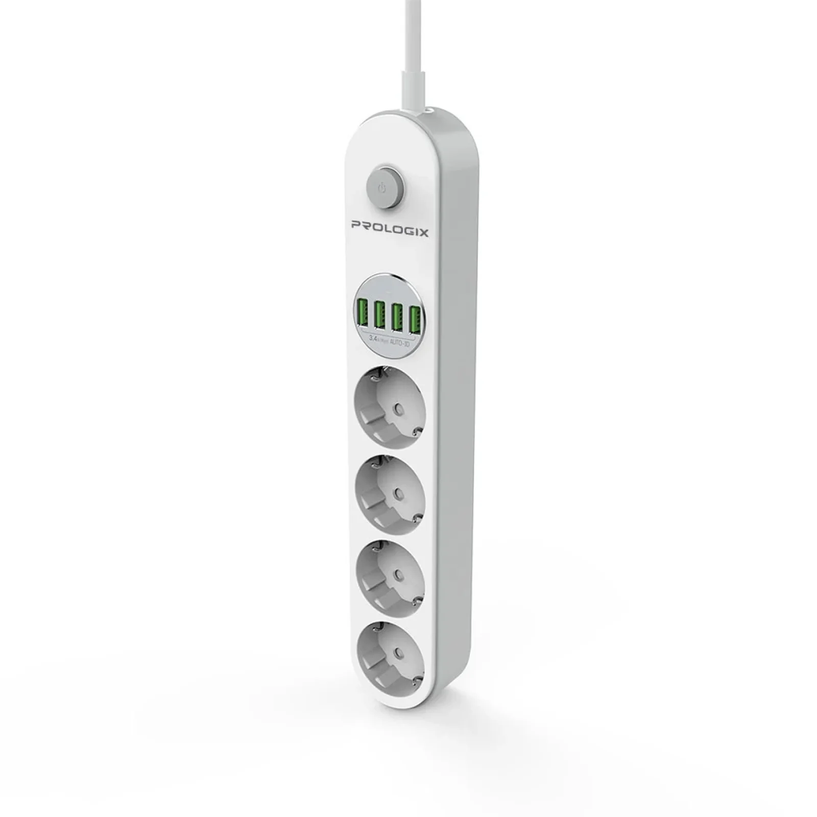 Фильтр питания ProLogix Premium (PR-SE4432W) 4 розетки, 4 USB, 2 м, белый UA