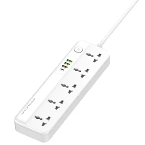 Фільтр живлення ProLogix Premium (PR-SC5415W) 5 розеток, 4 USB (1 PD +1 QC3.0 +2 AUTO ID), 2 м, білий UA