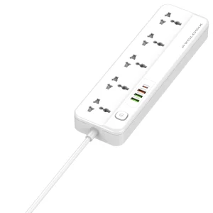 Фільтр живлення ProLogix Premium (PR-SC5415W) 5 розеток, 4 USB (1 PD +1 QC3.0 +2 AUTO ID), 2 м, білий UA