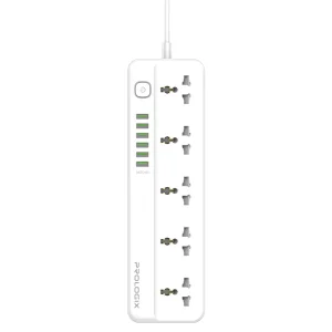 Фільтр живлення ProLogix Premium (PR-SC5614W) 5 розеток, 6 USB AUTO ID, 2 м, білий UA