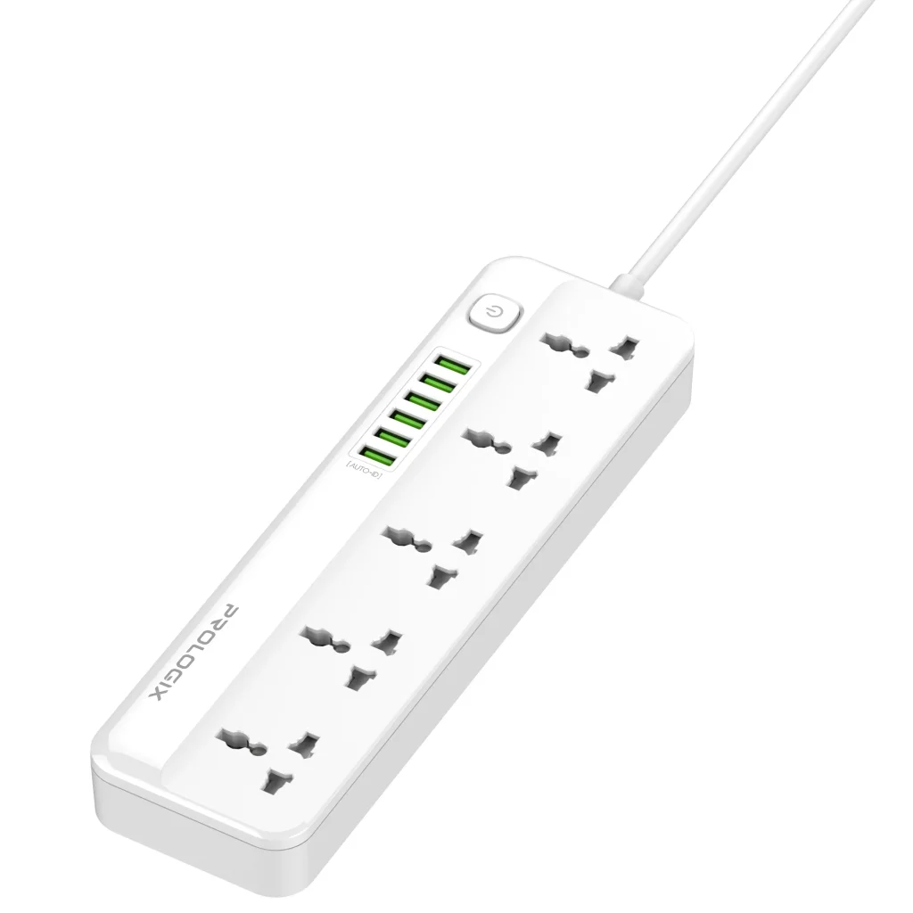 Фільтр живлення ProLogix Premium (PR-SC5614W) 5 розеток, 6 USB AUTO ID, 2 м, білий UA