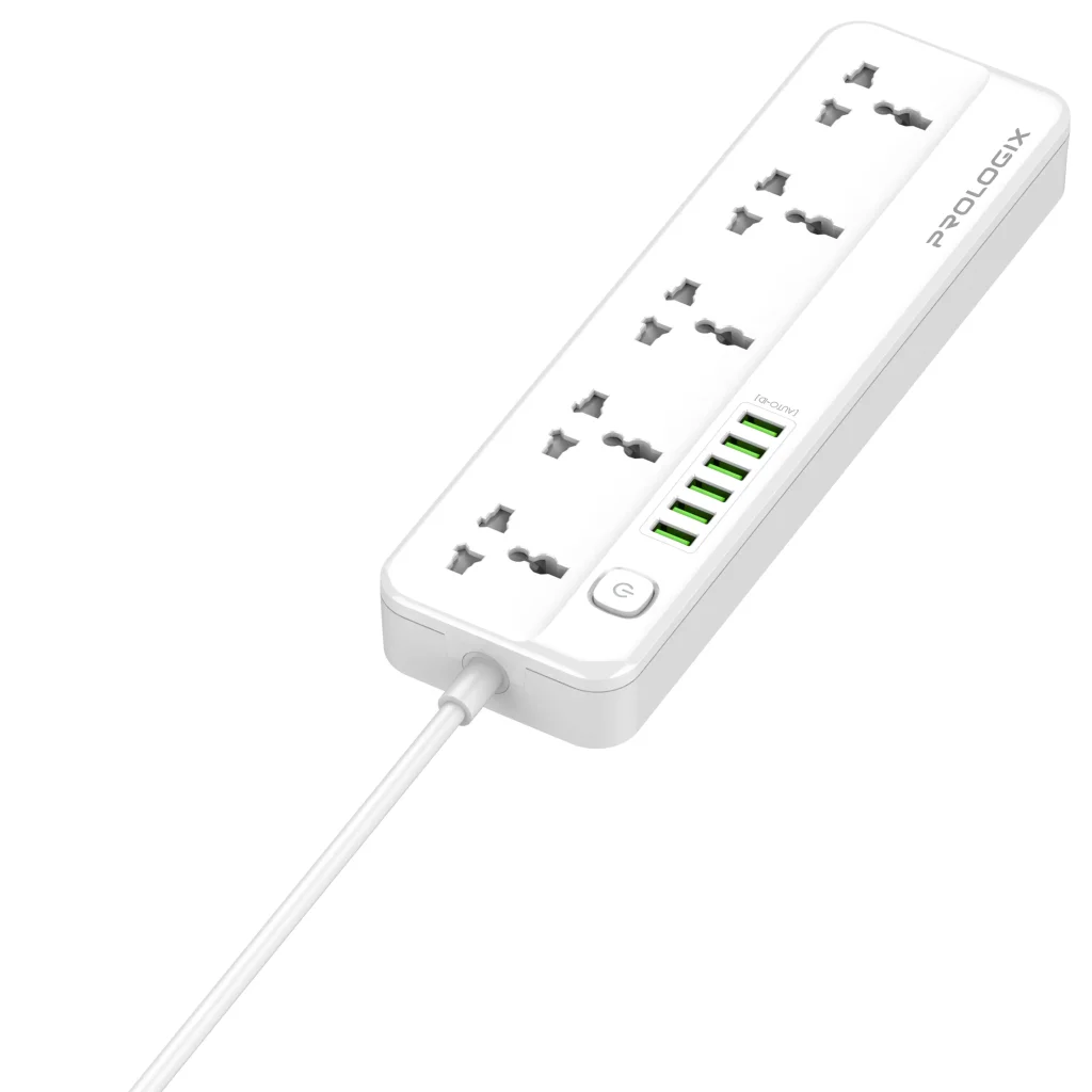 Фільтр живлення ProLogix Premium (PR-SC5614W) 5 розеток, 6 USB AUTO ID, 2 м, білий UA