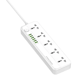 Фільтр живлення ProLogix Premium (PR-SC5614W) 5 розеток, 6 USB AUTO ID, 2 м, білий UA