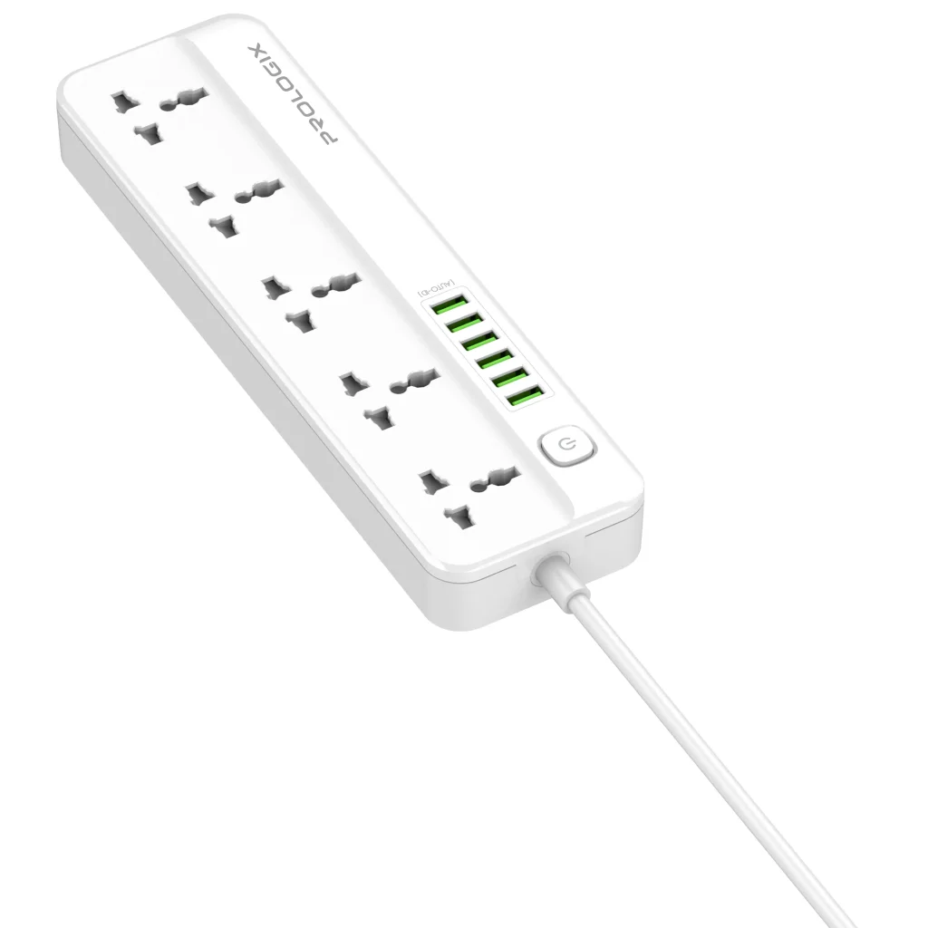 Фільтр живлення ProLogix Premium (PR-SC5614W) 5 розеток, 6 USB AUTO ID, 2 м, білий UA