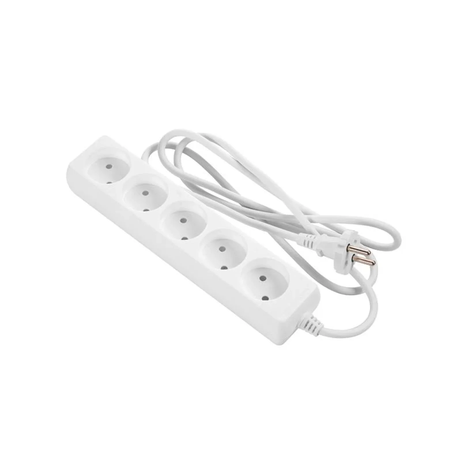 Мережевий подовжувач 2E 5XCEE7/17, 2G*1.0мм, 1.5м, white, 2E-U0510M1.5 UA