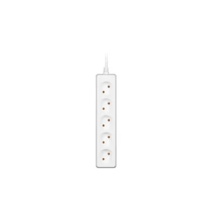 Мережевий подовжувач 2E 5XCEE7/17, 2G*1.0мм, 1.5м, white, 2E-U0510M1.5 UA