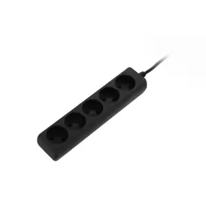Мережевий подовжувач 2E 5XCEE7/17, 2G*1.0мм, 1.5м, black, 2E-U0510M1.5BK UA