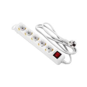 Фильтр питания 2E (2E-U05ESM1.5) 5хSchuko, 1.5 м, белый UA