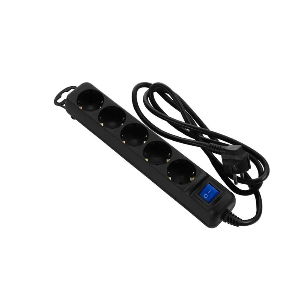 Фильтр питания 2E (2E-U05ES15M1.5BK) 5хSchuko, 1.5 м, черный UA