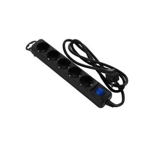 Фильтр питания 2E (2E-U05ES15M1.5BK) 5хSchuko, 1.5 м, черный UA