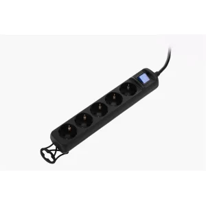 Фильтр питания 2E (2E-U05ES15M1.5BK) 5хSchuko, 1.5 м, черный UA