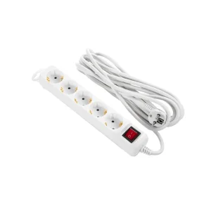 Фильтр питания 2E (2E-U05ES15M5) 5хSchuko, 5 м, белый UA