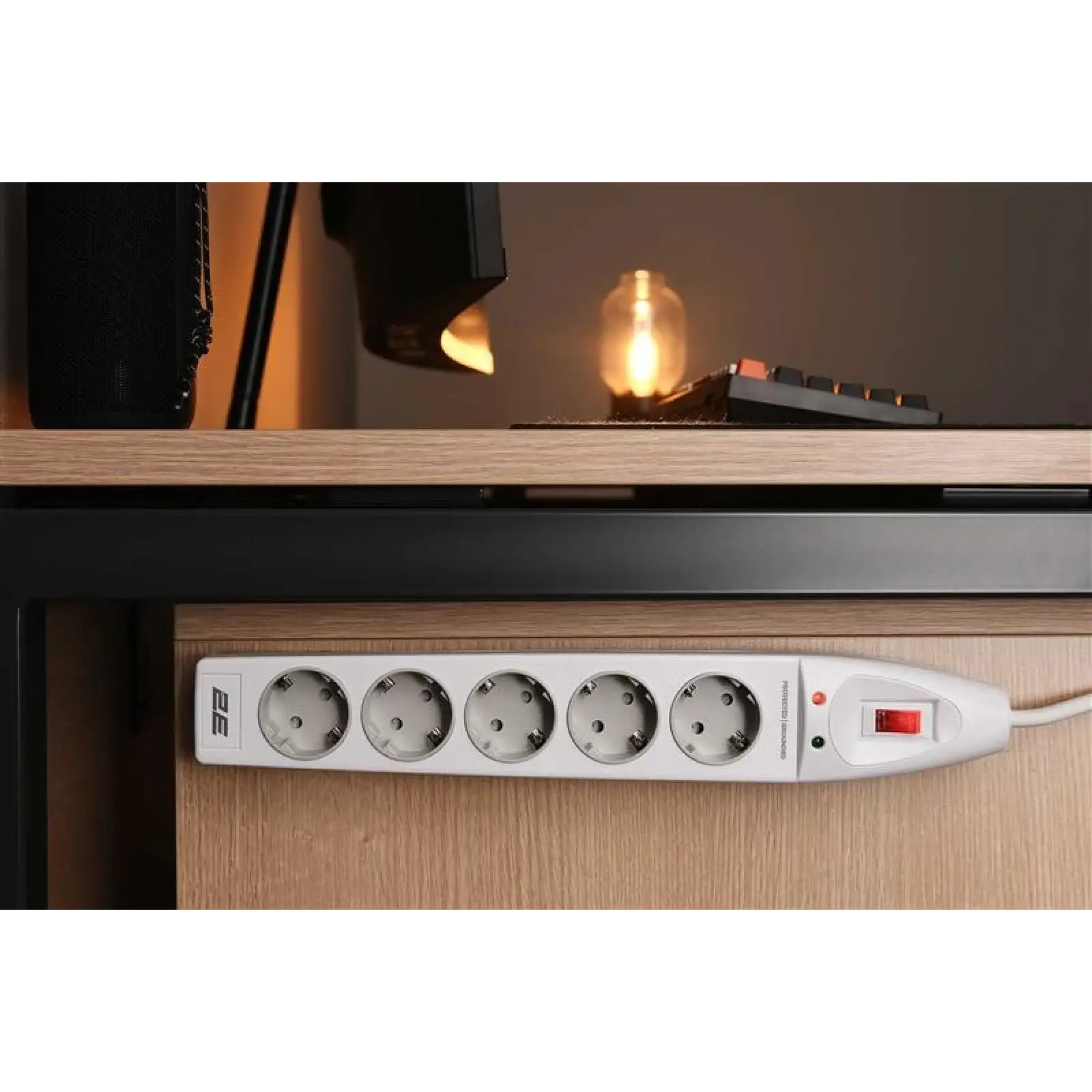 Мережевий фільтр 2E 5хSchuko, 2 м (2E-SP515M2WH) UA