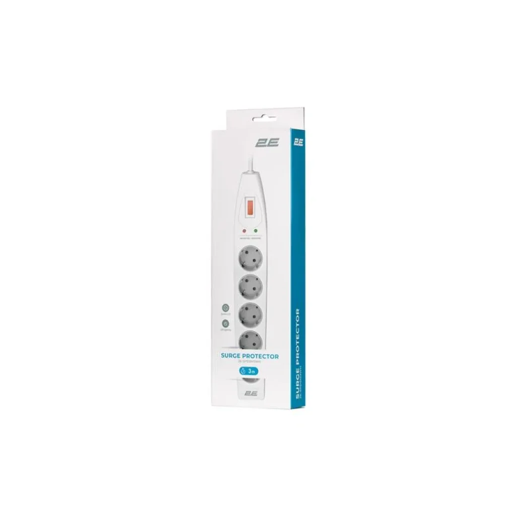 Сетевой фильтр 2E 5хSchuko, 3 м (2E-SP515M3WH) UA