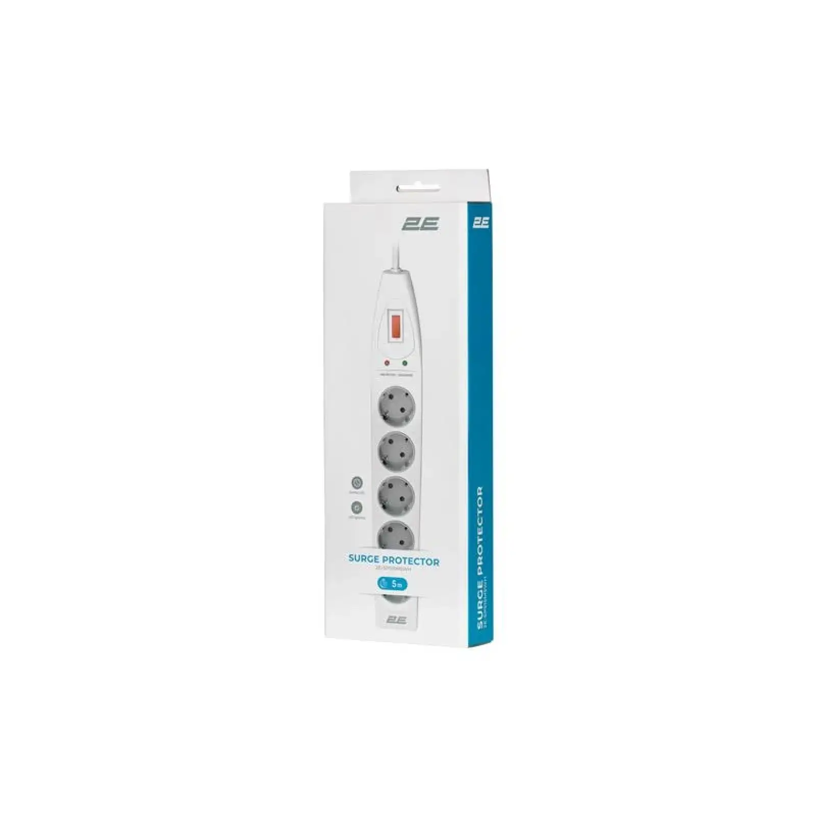 Мережевий фільтр 2E 5хSchuko, 5 м (2E-SP515M5WH) UA