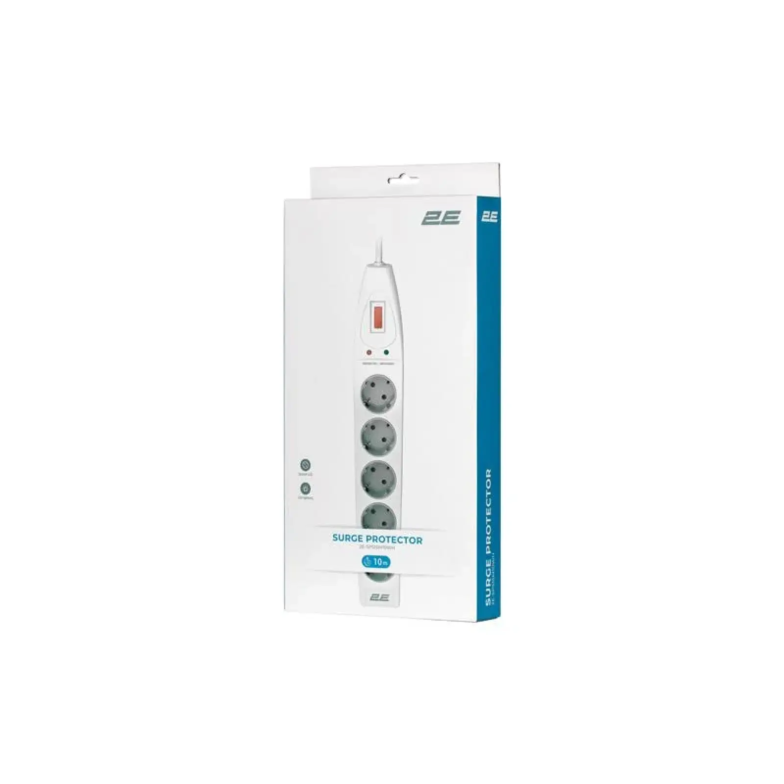 Мережевий фільтр 2E 5хSchuko, 10 м (2E-SP515M10WH) UA