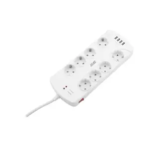 Мережевий фільтр 2E 8хSchuko, 3 м (2E-SP815M3USBWH) UA
