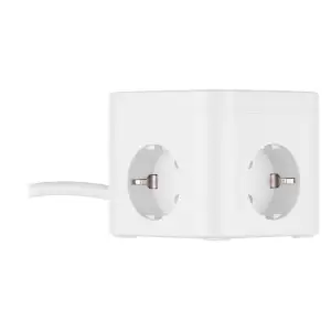 Сетевой адаптер 2E 3XSchuko с защитой от импульсных скачков напряжения, 3*USB-A, 1*USB-C, 1.5м, white (2E-ADC331WH) UA