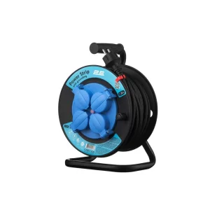 Мережевий подовжувач на котушці 2E 4XSchuko, ІР44, 3G*1.5мм, 20м, black (2E-CR4315IP44M20) UA