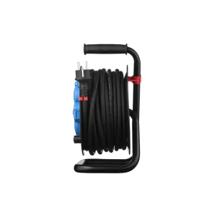 Мережевий подовжувач на котушці 2E 4XSchuko, ІР44, 3G*1.5мм, 20м, black (2E-CR4315IP44M20) UA